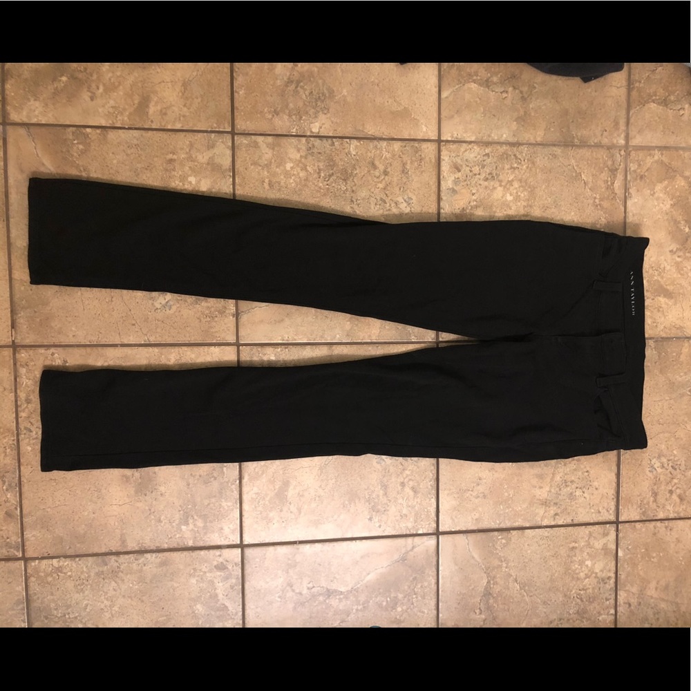 Anne Klein black skinny knit pants